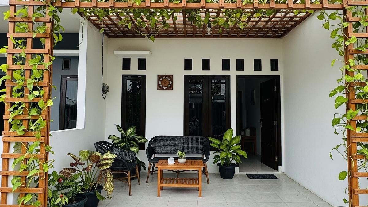 9 Desain Kanopi Teras Rumah Minimalis dengan Tanaman Rambat Biar Adem, Estetik di Perkotaan
