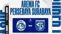 Cover prediksi Arema FC versus Persebaya Surabaya di BRI Super League musim ini. (Bola.com/Gregah Nurikhsani/Gemini)