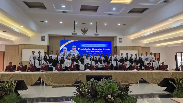 Kegiatan Pembekalan Guru dan Kepala Sekolah Rakyat di Pusat Pendidikan, Pelatihan, dan Pengembangan Profesi, Margaguna, Jakarta Selatan.