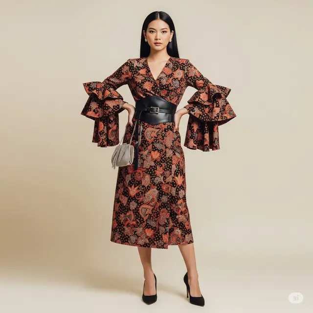 Model Batik Wanita Ruffle. Foto: Gemini