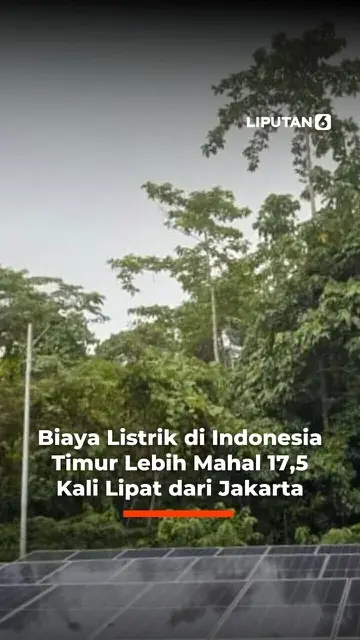 Biaya Listrik di Indonesia Timur Lebih Mahal 17,5 Kali Lipat dari Jakarta