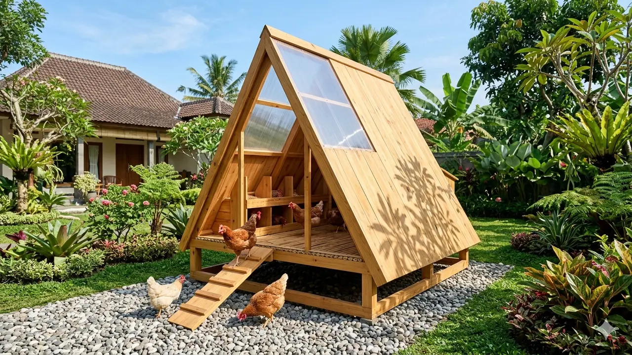 Ide Kandang Ayam Unik Bentuk Rumah Mini yang Estetik dan Fungsional.