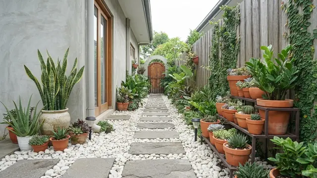Ide Taman Mini di Samping Rumah untuk Lahan Selebar Satu Meter
