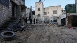 Pasukan Israel menyerbu sebuah kamp pengungsi di Tepi Barat. (AP Photo/Majdi Mohammed)