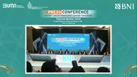 Konferensi pers RUPST PT Bank Negara Indonesia (Persero) Tbk (BBNI), Selasa (15/3/2022) (Foto: tangkapan layar/Pipit I.R)