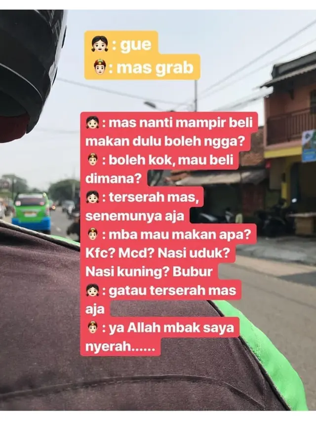Chat Akrabnya Driver Ojek Online dan Pelanggan Ini Bikin Cengar-cengir