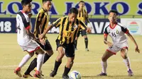 Malaysia U-16 mengalahkan Brunei U-16 6-1, Jumat (3/8/2018), di Stadion Gelora Joko Samudro, Gresik.