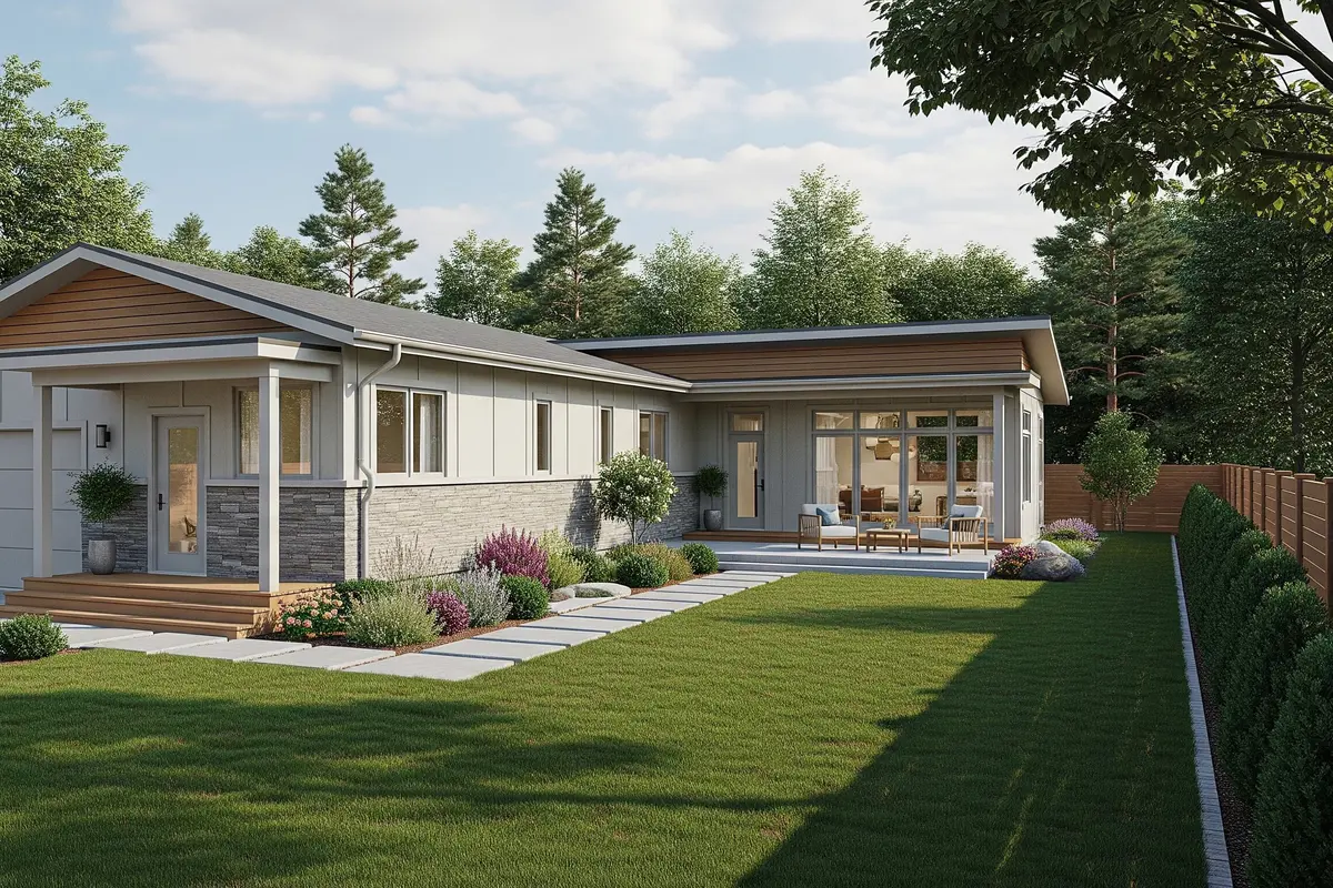 Desain Rumah Tumbuh 1 Lantai yang Bisa Ditambah Kamar di Belakang/Gemini AI