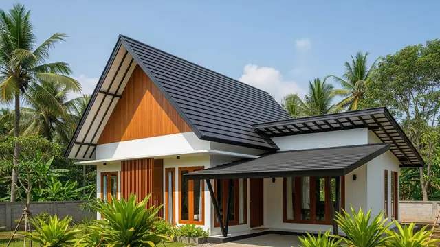 Gaya Atap Modern yang Bikin Rumah Desa Terlihat Mewah/ Ilustrasi AI