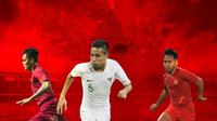 Timnas Indonesia - Rachmat Irianto, Evan Dimas, Andik Vermansah (Bola.com/Adreanus Titus)