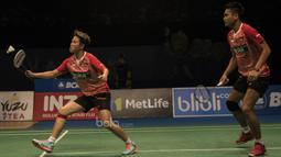 Sejak awal laga Tontowi Ahmad/Liliyana Natsir tampil percaya diri dan hampir selalu unggul dari pasangan China. (Bola.com/Vitalis Yogi Trisna)