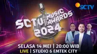 SCTV Music Awards 2024 akan berlangsung di Studio 6 Emtek City-Jakarta pada hari Selasa, 14 Mei 2024 LIVE pukul 20.00 WIB. (Dok. via SCTV)