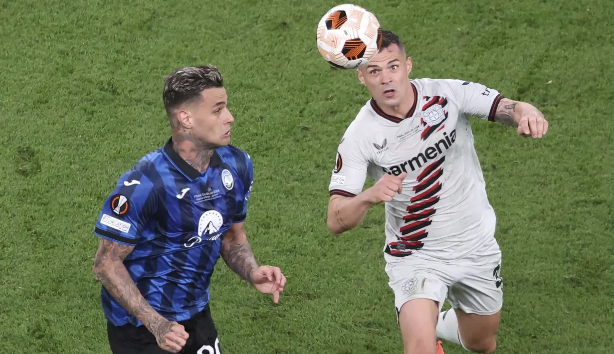 Upaya Leverkusen mengejar ketinggalan berakhir sia-sia. (AP Photo/Peter Morrison)