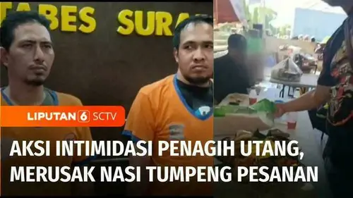 VIDEO: Ironis! Penagih Utang Rusak Nasi Tumpeng dan Ancam Pemilik Katering di Surabaya