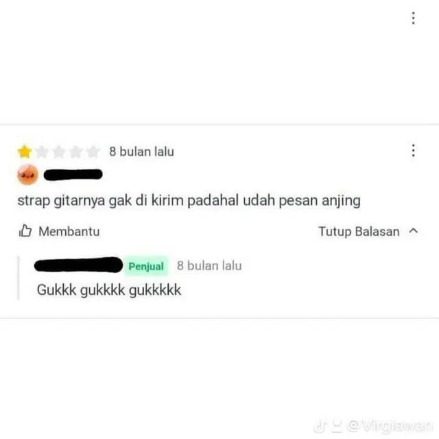 8 Balasan Penjual di Kolom Ulasan Toko Online Ini Bikin Tepuk Jidat