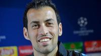 Gelandang Barcelona asal Spanyol, Sergio Busquets. (AFP/Maxim Malinovsky)