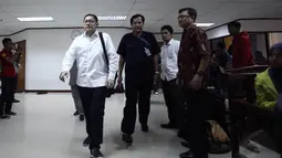 Terdakwa Anas Urbaningrum saat tiba di ruang sidang Pengadilan Tipikor, Jakarta, Rabu (3/9/14). (Liputan6.com/Herman Zakharia) 