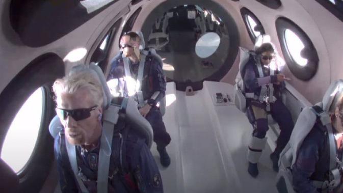 Richard Branson Mengudara ke Luar Angkasa dalam Penerbangan Virgin Galactic. Dok: Virgin Galactic