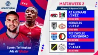 Jadwal Live Streaming Liga Belanda Eredivisie 2024/25 Week 2 di Vidio. (Sumber: dok. vidio.com)