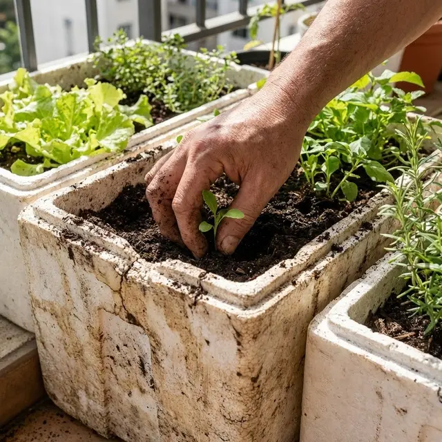 Cara Membuat Kebun Sayur Mini di Balkon dengan Box Styrofoam