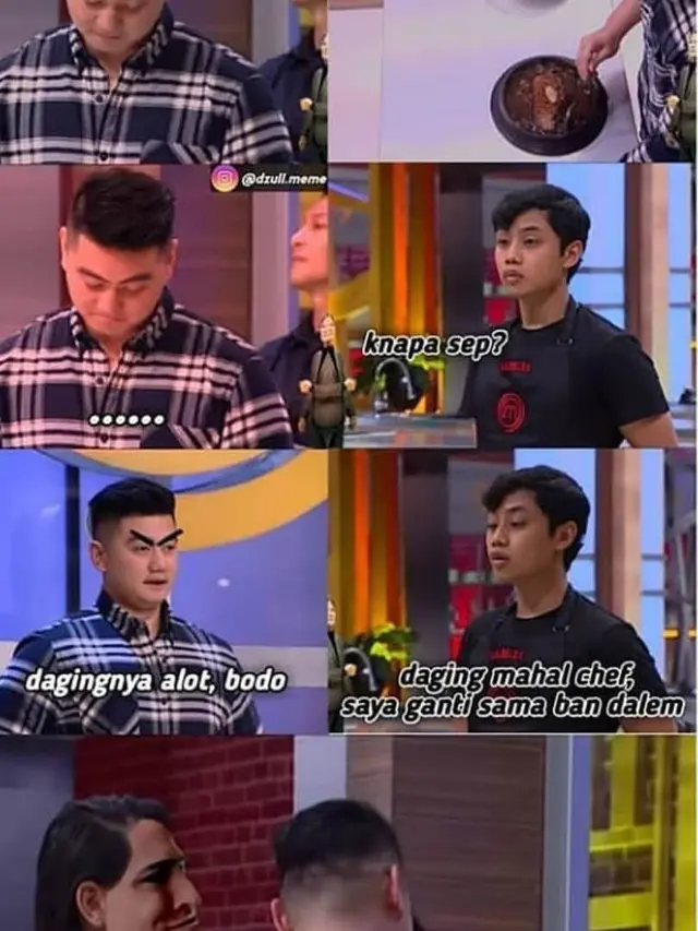 Meme Lucu Chef Arnold saat Menilai Masakan peserta MasterChef ini Bikin Ketawa