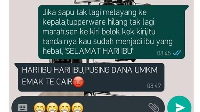 6 Chat Anak Beri Ucapan Selamat Hari Ibu Ini Bikin Ngakak Hot Liputan6 Com