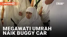 Dibantu Kursi Roda, Megawati Rampungkan Umrah Bersama Puan Maharani