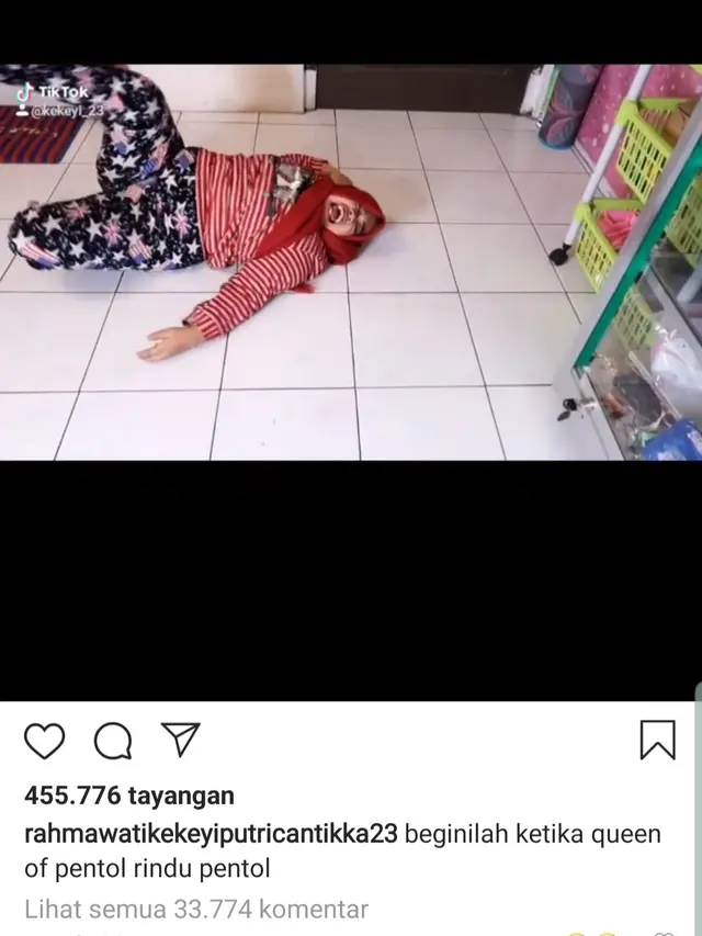 Unggahan Rahmawati Kekeyi. (Foto: Instagram @rahmawatikekeyiputricantikka23)