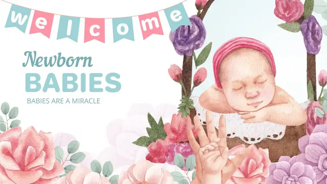 Ilustrasi bayi baru lahir, ucapan kelahiran bayi
