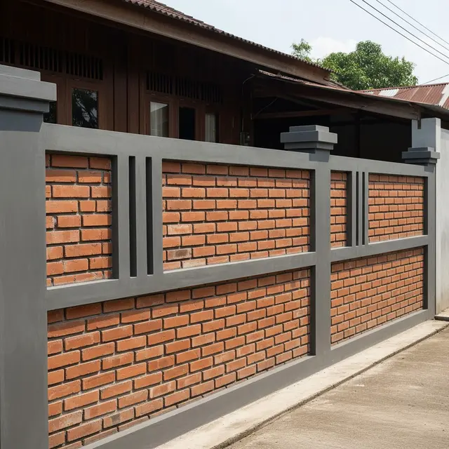Model Pagar Rumah Kampung Minimalis yang Bikin Tampak Modern (Gemini AI)
