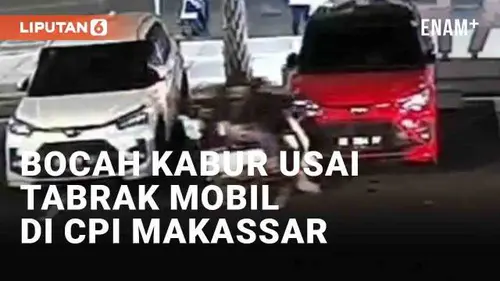 VIDEO: Miris! Bocah Bersepeda Listrik Kabur Usai Tabrak Mobil Parkir di Makassar