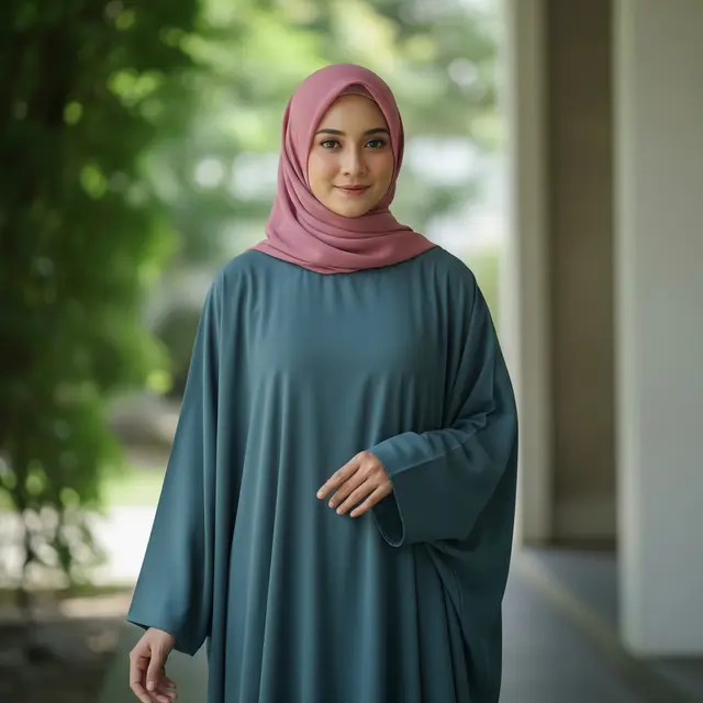 9 Inspirasi Model Abaya Gamis Polos Tapi Tetap Anggun, Elegan dan Berkelas