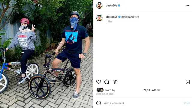 Momen indah kebersamaan Natasha Rizky dan Desta. (Foto: Instagram/desta80s)