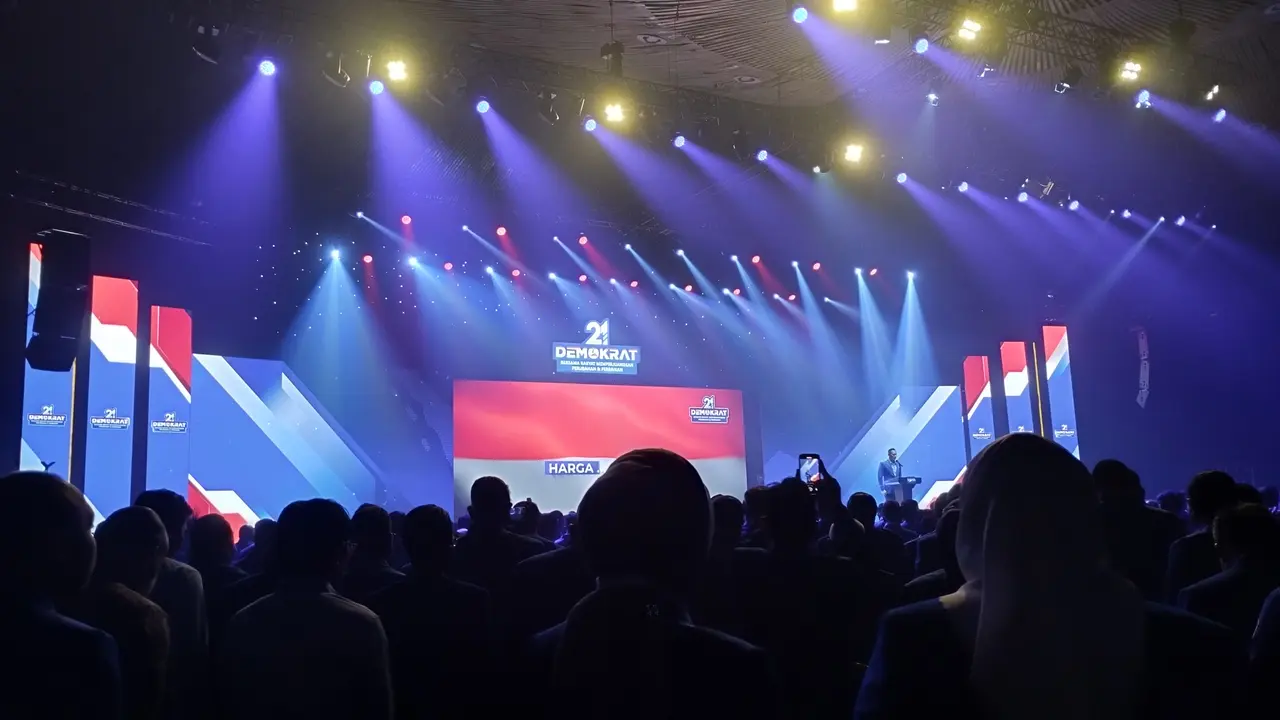 Partai Demokrat mengadakan Rapat Pimpinan Nasional (Rapimnas) 2022 di Balai Sidang Jakarta Convention Center (JCC)