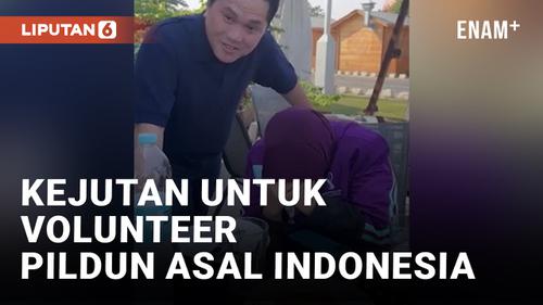 VIDEO: Penuh Haru, Erick Thohir Temui Volunteer Piala Dunia 2022 Asal Indonesia
