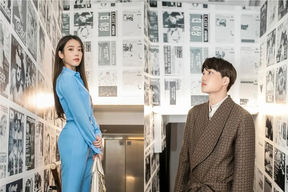 IU dan Kai EXO tampil menawan di pameran Gucci, Seoul.