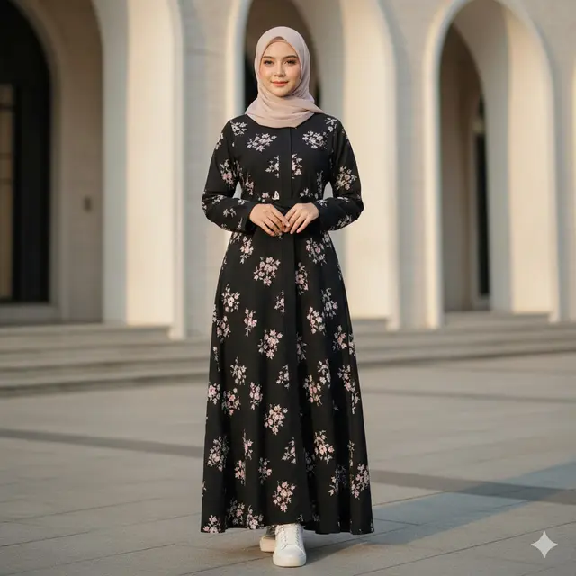 Model Gamis Abaya Hitam