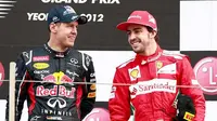 Fernando Alonso dan Sebastian Vettel (telegraph)