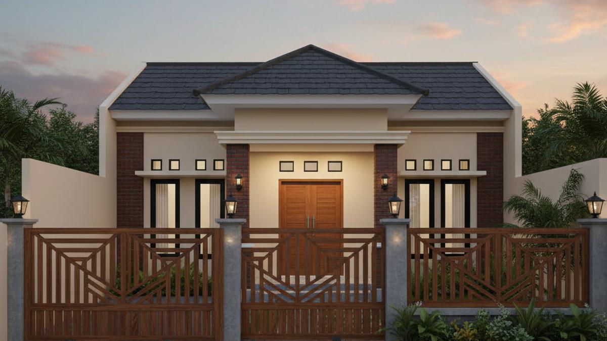 7 Model Rumah Mungil Bergaya Mewah dengan Pagar Kayu Klasik, Perpaduan Estetika dan Fungsionalitas
