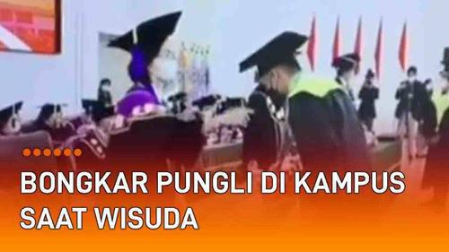 VIDEO: Viral Wisudawan Bentangkan Kertas Pesan Adanya Pungli di Kampus Saat Wisuda