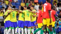 Timnas Brasil meraih kemenangan 4-1 atas&nbsp;Guinea pada laga uji coba di&nbsp; RCDE Stadium,&nbsp;Cornella de Llobregat, Spanyol, Minggu (18/6/2023) dini hari WIB. (AFP/Pau Barrena)