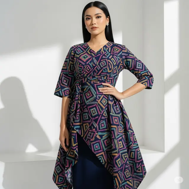 Model Dress Batik Panjang Terbaru. Foto: Gemini