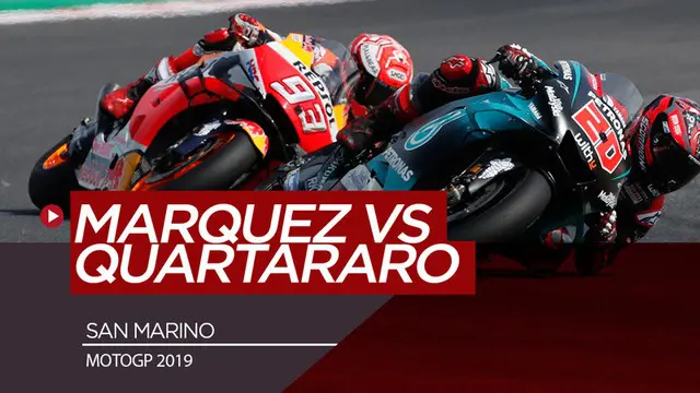 VIDEO: Duel Marquez dengan Quartararo di MotoGP San Marino
