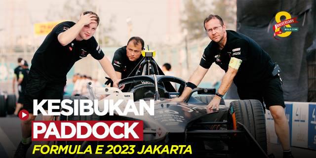 VIDEO: Hiruk Pikuk Mekanik di Paddock Saat Latihan Bebas Pertama Formula E 2023 Jakarta