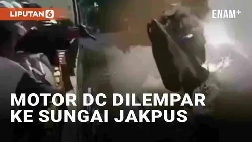 VIDEO: Viral Motor Mata Elang Dilempar ke Sungai Saat Tarik Paksa Motor di Jakpus