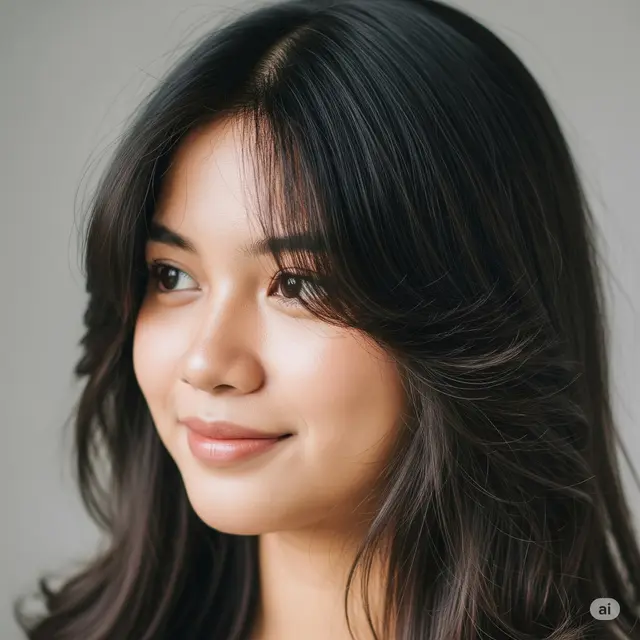 Rambut Tebal Panjang Bagusnya Potong Apa. Foto: Gemini