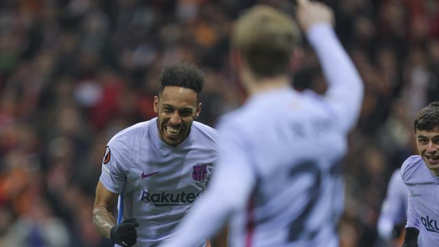 Foto: Aubameyang - Pedri Bawa Barcelona Lolos ke Perempat Final Liga Europa
