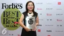 PT Surya Citra Media Tbk (SCM) meraih penghargaan 50 perusahan terbaik "Best Of The Best Award" dari Forbes Indonesia di Jakarta, Kamis (20/10). (Liputan6.com/Angga Yuniar)