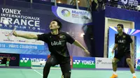 Ganda putra Indonesia Mohammad Ahsan/Berry Angriawan lolos ke babak kedua Prancis Terbuka Super Series 2016, Rabu (26/10/2016). (Humas PP PBSI)