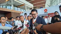 Bakal Cagub Jakarta Ridwan Kamil menghadiri acara Konsolidasi Nasional PKS di ICE BSD, Tangerang, Selasa, 20 Agustus 2024. (Liputan6.com/Pramita Tristiawati)